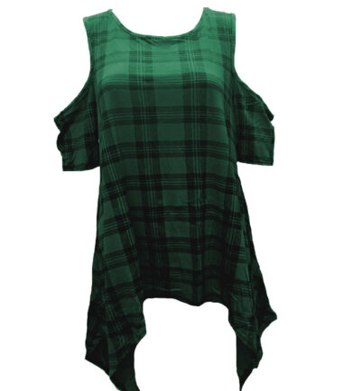WOMENS COLD SHOULDER CUT HANKY TOP LADIES PLUS SIZE OVERSIZED SWING HEM FLARED