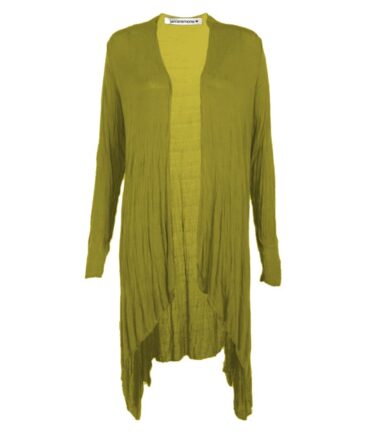 New Womens Plain Long Sleeve Open Front Stretchy Floaty Waterfall Cardigan Top
