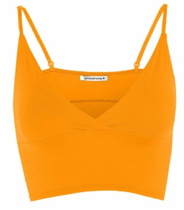 New Womens Plain Wrap Over Bra Strap Bralet Tops Cami V Neck Shoestring Crop Top