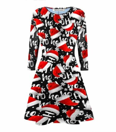 Plus-Size-Womens-Girls-Christmas-Tree-Xmas-Santa-Snowman-Gift-Party-Swing-Dress Plus Size Womens Girls Christmas Tree Xmas Santa Snowman Gift Party Swing Dress