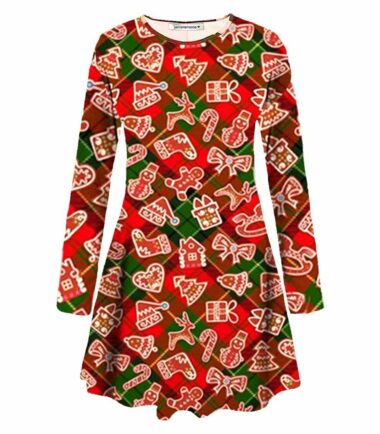 Women-Long-Sleeve-Baubles-Mistletoe-Christmas-Xmas-Swing-Flared-Baggy-Mini-Dress Women Long Sleeve Baubles Mistletoe Christmas Xmas Swing Flared Baggy Mini Dress