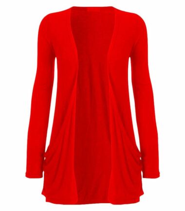 New-Womens-LongSleeve-Open-Drop-Pocket-Plain-Boyfriend-Cardigan-Casual-Basic-Top New Womens LongSleeve Open Drop Pocket Plain Boyfriend Cardigan Casual Basic Top