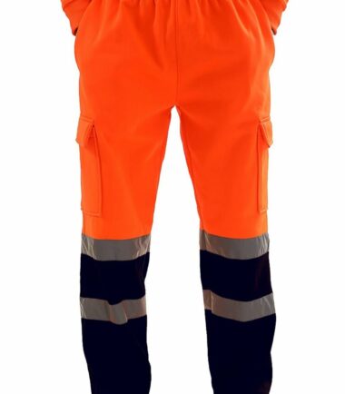 Mens-Hi-Vis-Visibility-Viz-Safety-Fleece-Bottoms-Work-Wear-Trouser-Jogger-Pants Mens Hi Vis Visibility Viz Safety Fleece Bottoms Work Wear Trouser Jogger Pants