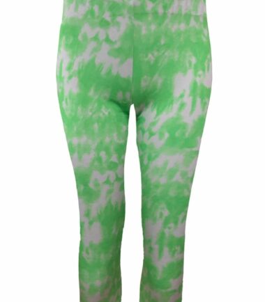Plus Size Womens Floral Printed 3/4 Length Stretchy Trousers Capri Leggings Pant