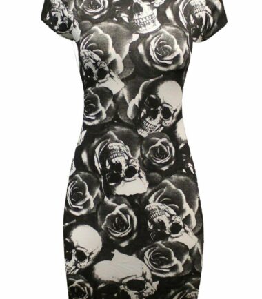 New Womens Cap Sleeve Army Aztec Printed Stretchy Tunic Bodycon Mini Dress Top