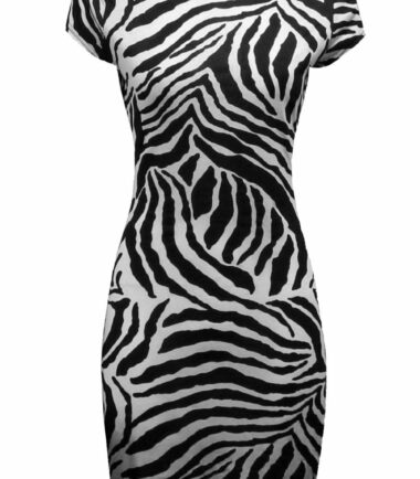 New Womens Cap Sleeve Army Aztec Printed Stretchy Tunic Bodycon Mini Dress Top