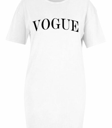 Womens Ladies Slogan Printed Longline T-Shirt Baggy Oversized Tunic Mini Dress