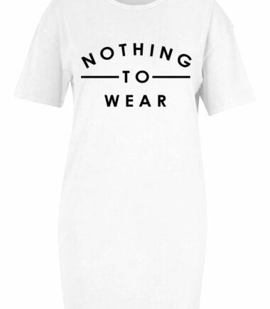 Womens Ladies Slogan Printed Longline T-Shirt Baggy Oversized Tunic Mini Dress