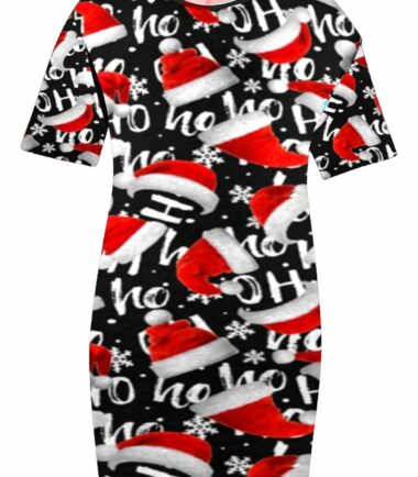 Womens Santa Snowman Christmas Xmas PJ Nightwear Baggy Longline T-Shirt Dress