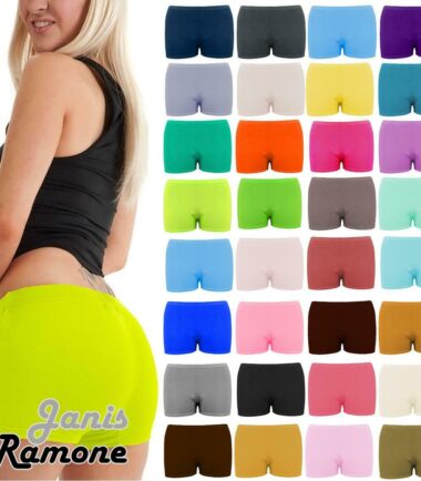 New Womens Plain Stretchy Hot Pants Shorts Dance Gym Club Wear Party Mini Shorts