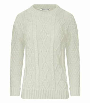 New Womens Crew Neck Chunky Cable Knitted Long Sleeve Warm Jumper Sweater Dress