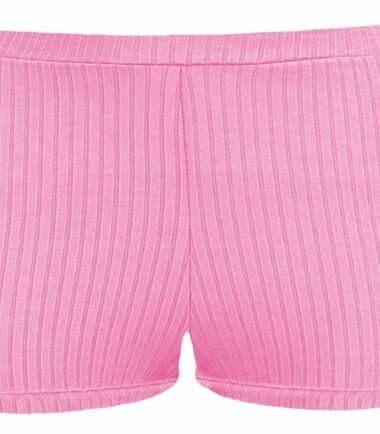New Womens Plain Ribbed Stretchy Hot Pants Shorts Dance Gym Party Mini Shorts