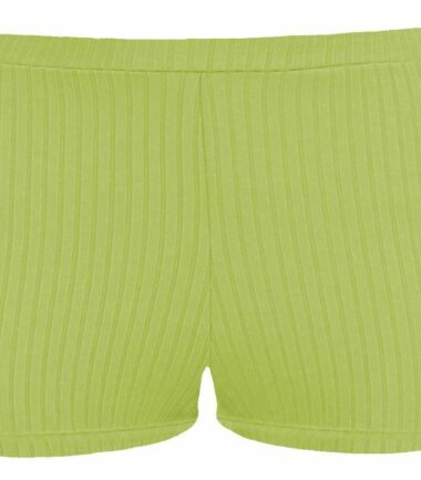 New Womens Plain Ribbed Stretchy Hot Pants Shorts Dance Gym Party Mini Shorts