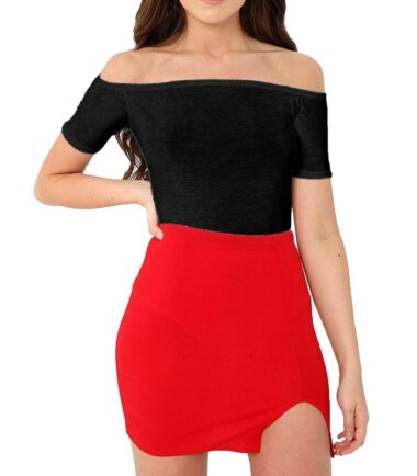 Womens-Plain-Off-Shoulder-Cap-Sleeve-Bardot-Basic-Stretchy-Bodysuit-Leotard-Top Womens Plain Off Shoulder Cap Sleeve Bardot Basic Stretchy Bodysuit Leotard Top
