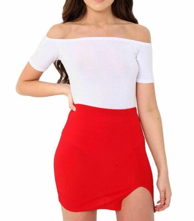 Womens-Plain-Off-Shoulder-Cap-Sleeve-Bardot-Basic-Stretchy-Bodysuit-Leotard-Top Womens Plain Off Shoulder Cap Sleeve Bardot Basic Stretchy Bodysuit Leotard Top