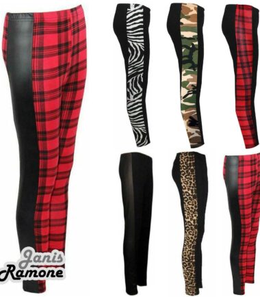 New Womens Ladies Side Printed Skinny Full Length Leggings Jeggings Skinny Pants
