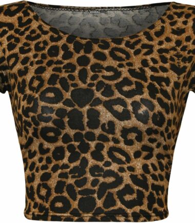 New Womens Brown Leopard Print Crop Cami Top Swing Dress Bodysuit Leggings Skirt