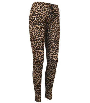 New Womens Brown Leopard Print Crop Cami Top Swing Dress Bodysuit Leggings Skirt