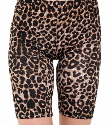 New Womens Brown Leopard Print Crop Cami Top Swing Dress Bodysuit Leggings Skirt