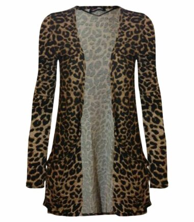 New Womens Brown Leopard Print Crop Cami Top Swing Dress Bodysuit Leggings Skirt
