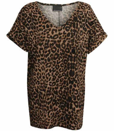 New Womens Brown Leopard Print Crop Cami Top Swing Dress Bodysuit Leggings Skirt