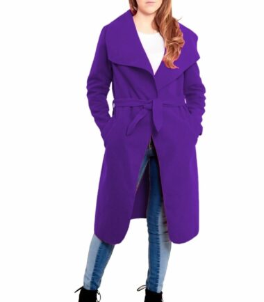 Womens-Italian-Drape-Belted-Waterfall-Long-Duster-Coat-Trench-Winter-Jacket-8-14 Womens Italian Drape Belted Waterfall Long Duster Coat Trench Winter Jacket 8-14