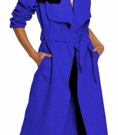 Womens-Italian-Drape-Belted-Waterfall-Long-Duster-Coat-Trench-Winter-Jacket-8-14 Womens Italian Drape Belted Waterfall Long Duster Coat Trench Winter Jacket 8-14
