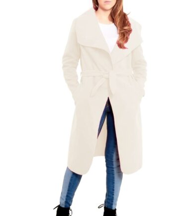 Womens-Italian-Drape-Belted-Waterfall-Long-Duster-Coat-Trench-Winter-Jacket-8-14 Womens Italian Drape Belted Waterfall Long Duster Coat Trench Winter Jacket 8-14