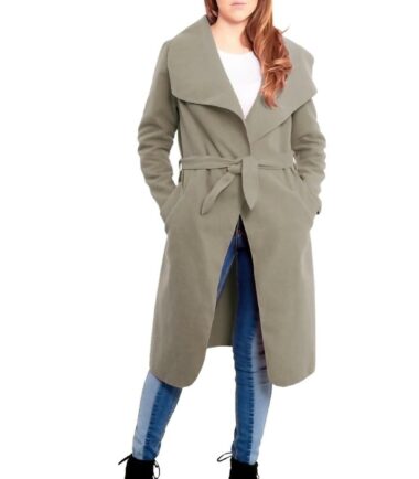 Womens-Italian-Drape-Belted-Waterfall-Long-Duster-Coat-Trench-Winter-Jacket-8-14 Womens Italian Drape Belted Waterfall Long Duster Coat Trench Winter Jacket 8-14