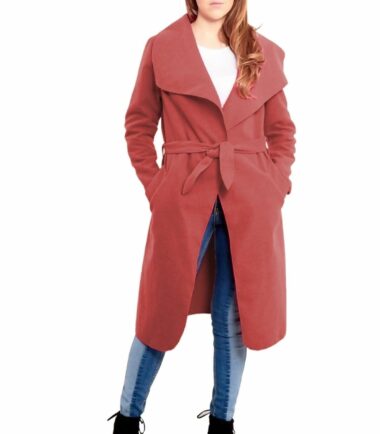Womens-Italian-Drape-Belted-Waterfall-Long-Duster-Coat-Trench-Winter-Jacket-8-14 Womens Italian Drape Belted Waterfall Long Duster Coat Trench Winter Jacket 8-14