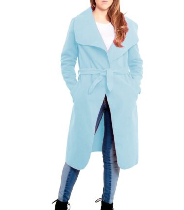 Womens-Italian-Drape-Belted-Waterfall-Long-Duster-Coat-Trench-Winter-Jacket-8-14 Womens Italian Drape Belted Waterfall Long Duster Coat Trench Winter Jacket 8-14