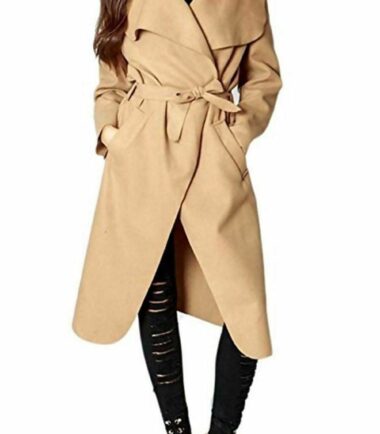 Womens-Italian-Drape-Belted-Waterfall-Long-Duster-Coat-Trench-Winter-Jacket-8-14 Womens Italian Drape Belted Waterfall Long Duster Coat Trench Winter Jacket 8-14