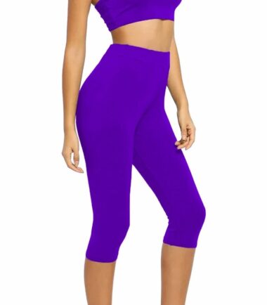 Womens-Strappy-Crop-Top-3/4-Leggings-Set-Casual-Co-ord-Summer-Dance-Loungewear Womens Strappy Crop Top 3/4 Leggings Set Casual Co-ord Summer Dance Loungewear