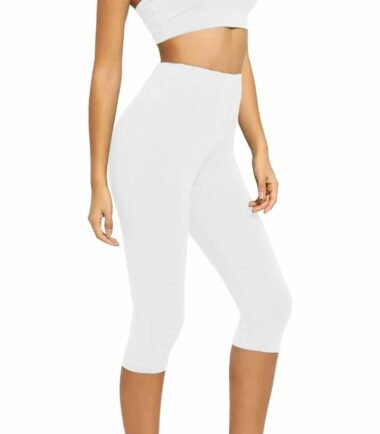 Womens-Strappy-Crop-Top-3/4-Leggings-Set-Casual-Co-ord-Summer-Dance-Loungewear Womens Strappy Crop Top 3/4 Leggings Set Casual Co-ord Summer Dance Loungewear