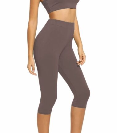 Womens-Strappy-Crop-Top-3/4-Leggings-Set-Casual-Co-ord-Summer-Dance-Loungewear Womens Strappy Crop Top 3/4 Leggings Set Casual Co-ord Summer Dance Loungewear