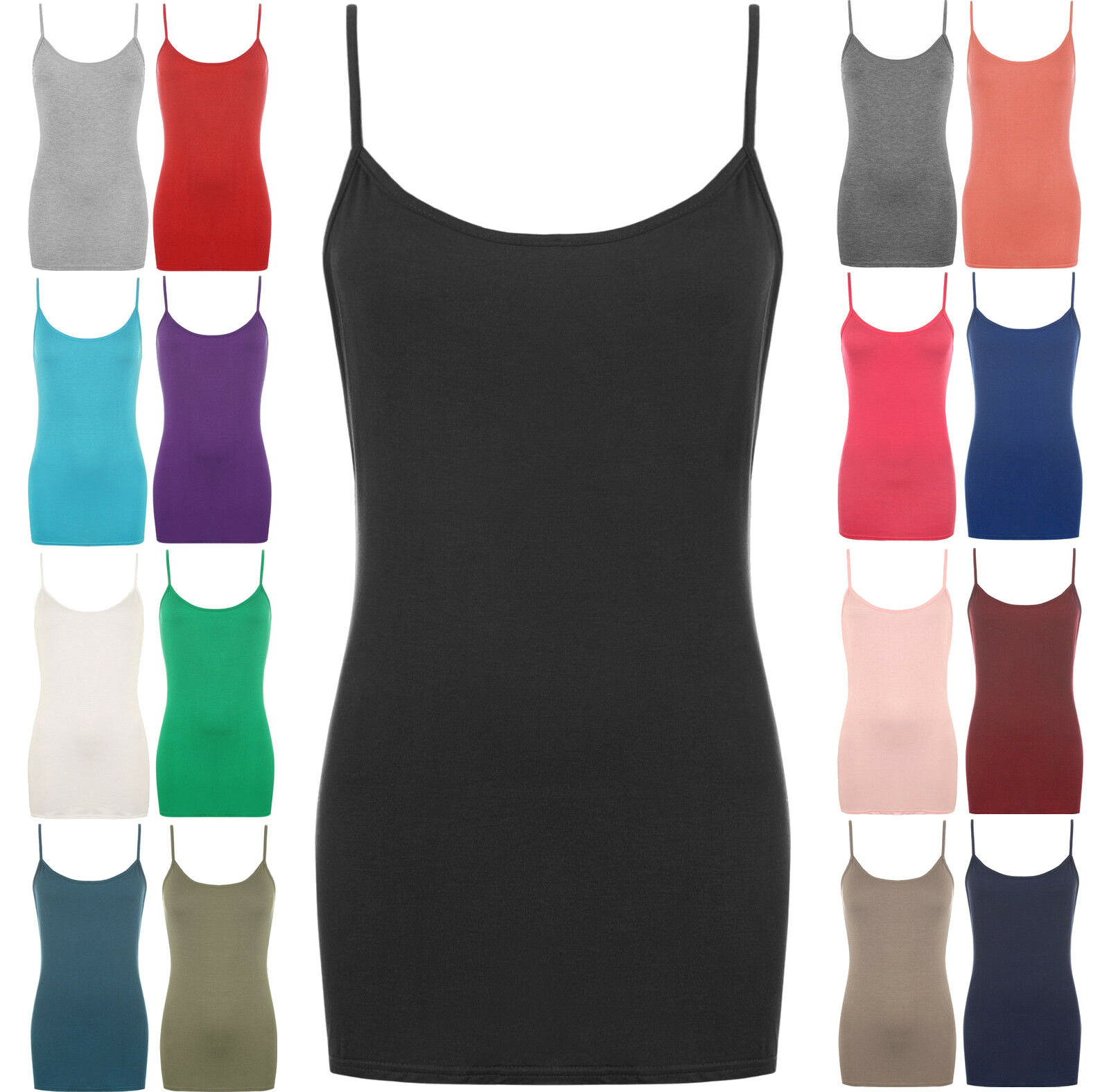 GIRLS-VEST-TOP-STRAPPY-KIDS-TANK-SUMMER-CHILDRENS-CAMISOLE-3-13YRS-PLAIN-CAMI GIRLS VEST TOP STRAPPY KIDS TANK SUMMER CHILDRENS CAMISOLE 3-13YRS PLAIN CAMI