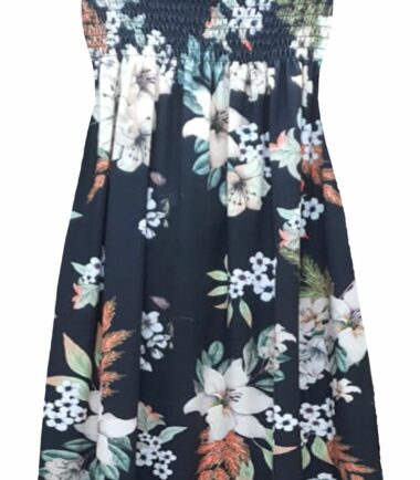 Womens-Floral-Print-Sheering-Boobtube-Bandeau-Strapless-Summer-Mini-Dress-Top Womens Floral Print Sheering Boobtube Bandeau Strapless Summer Mini Dress Top