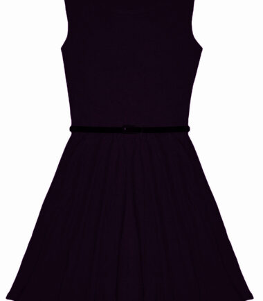 GIRLS SKATER DRESS SWING FLARED FANCY PARTY BELTED KIDS SLEEVELESS 5-13 YEARS