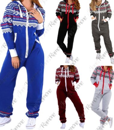 New Kids Girls Boys Aztec Print ZipUp All In One Fleece Hooded Jumpsuit Playsuit