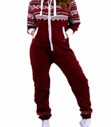 New Kids Girls Boys Aztec Print ZipUp All In One Fleece Hooded Jumpsuit Playsuit