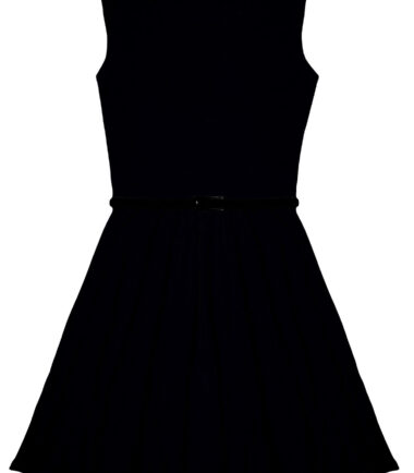 GIRLS SKATER DRESS SWING FLARED FANCY PARTY BELTED KIDS SLEEVELESS 5-13 YEARS