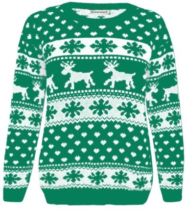 New Womens Christmas Reindeer Snowflake Novelty Fairisle Unisex Xmas Jumper Top