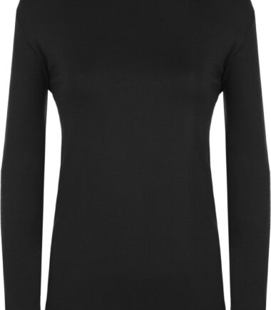 KIDS PLAIN POLO TOP WINTER GIRLS BOYS UNIFORM LONG SLEEVE ROLL NECK 3-13 YEARS
