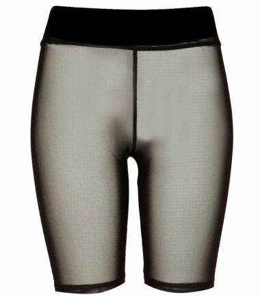 New Womens Fishnet Mesh See Through Slim Fit 3/4 Leggings Cycling Short Hot Pant