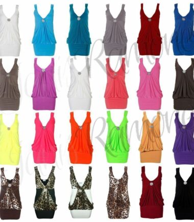 Ladies Mini Drape Broach Dress Womens Party Club Dress Top Size 8-20