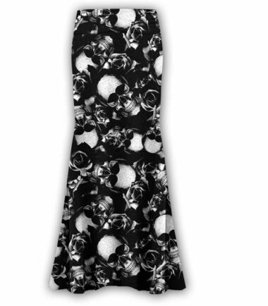 Plus Size Womens Floral Print High Waist Gypsy Flared Jersey Summer Maxi Skirt