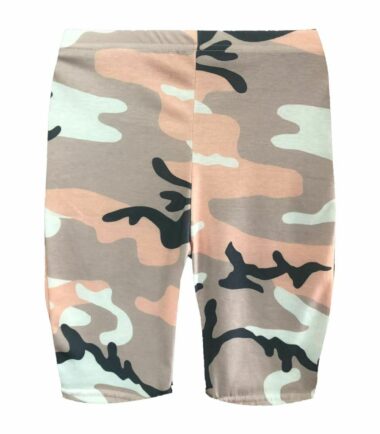 Womens Printed Stretchy Bike Dancing Gym Cycling Shorts Over Knee Tights Pants