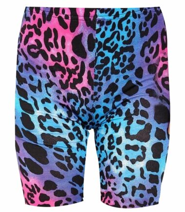 Womens Printed Stretchy Bike Dancing Gym Cycling Shorts Over Knee Tights Pants