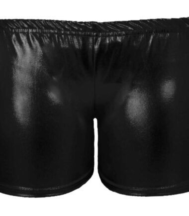 GIRLS METALLIC WET LOOK HOT PANTS SHINY CHIDLRENS SHORTS PARTY DISCO 5-13 YEARS
