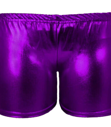 GIRLS METALLIC WET LOOK HOT PANTS SHINY CHIDLRENS SHORTS PARTY DISCO 5-13 YEARS
